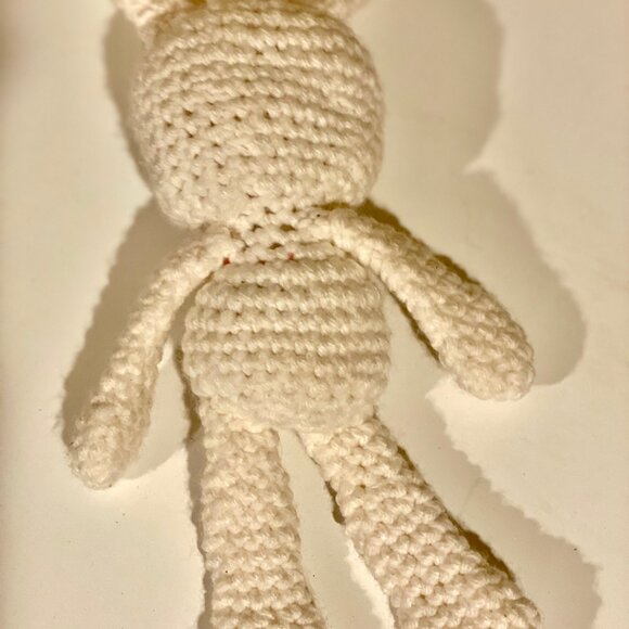 Vintage Handmade Crochet Bunny Plush Doll 12" Tall‎ - Adorable Gift Idea - Picture 4 of 7